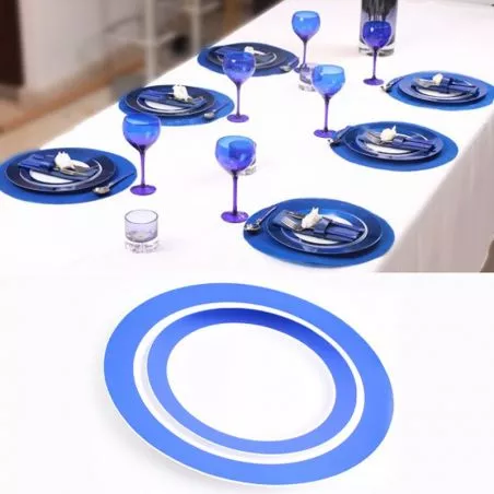 Assiette réutilisable métallisé Marine DAYTONA (lot de 6) Assiette réutilisable métallisé Marine DAYTONA (lot de 6)
