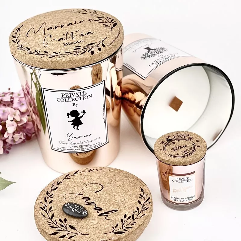 Bougie parfumée personnalisée XL "Private Collection By" 1,5kg- Rose Gold Cuivre Bougie parfumée personnalisée XL "Private Collection By" 1,5kg- Rose Gold Cuivre