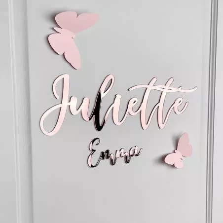 Prénom personnalisé mural / porte chambre - Rose gold Prénom personnalisé mural / porte chambre - Rose gold