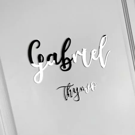 Prénom personnalisé mural / porte chambre - Argent Prénom personnalisé mural / porte chambre - Argent