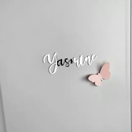 Prénom personnalisé mural / porte chambre - Argent Prénom personnalisé mural / porte chambre - Argent