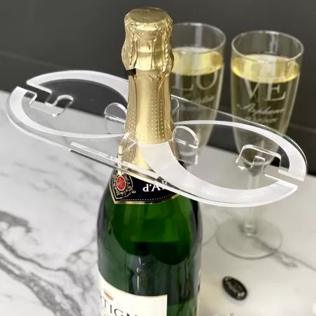 Support 2 flûtes champagne pour Bouteille - Infini Support 2 flûtes champagne pour Bouteille - Infini