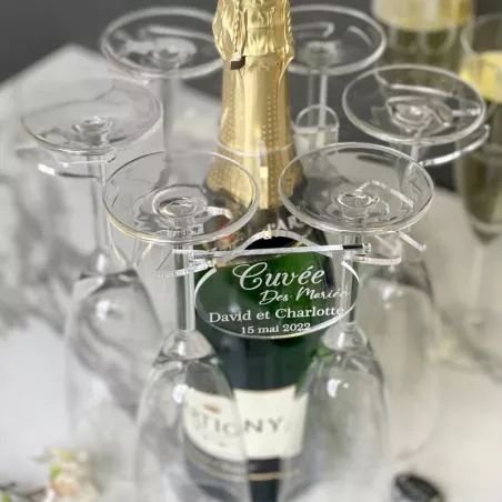 Étiquettes personnalisée Support flûtes champagne Étiquettes personnalisée Support flûtes champagne