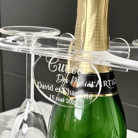 Étiquettes personnalisée Support flûtes champagne Étiquettes personnalisée Support flûtes champagne