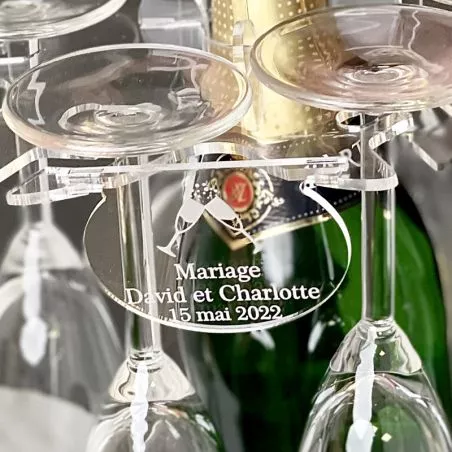 Étiquettes personnalisée Support flûtes champagne Étiquettes personnalisée Support flûtes champagne