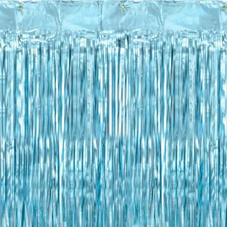 Rideau frange anniversaire Bleu (0.9x2.5m) Rideau frange anniversaire Bleu (0.9x2.5m)