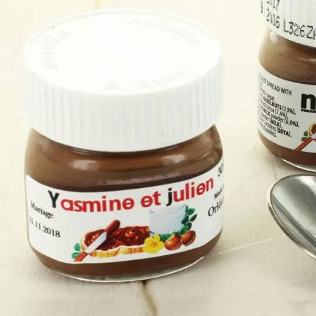 Étiquette Mini pot de NUTELLA Étiquette Mini pot de NUTELLA