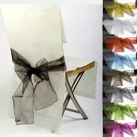 Noeud de chaise tissu organza X2 Noeud de chaise tissu organza X2