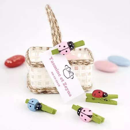 Mini pince à linge Coccinelle 3 cm (Les 12) Mini pince à linge Coccinelle 3 cm (Les 12)
