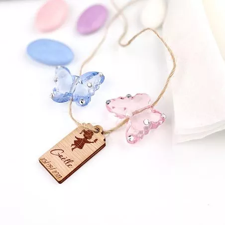 Perle papillon avec strass lot de 6 Perle papillon avec strass lot de 6