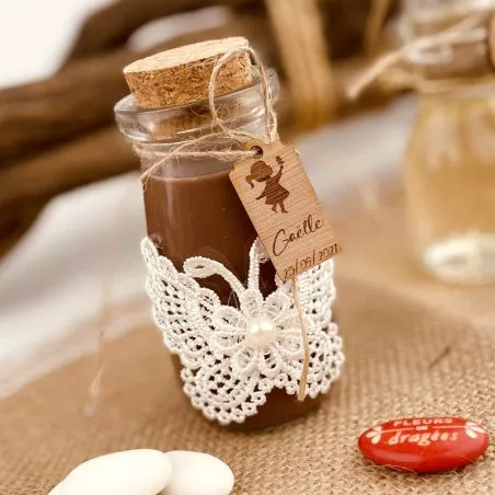 Contenant Mini bouteille lait en verre Vintage Contenant Mini bouteille lait en verre Vintage