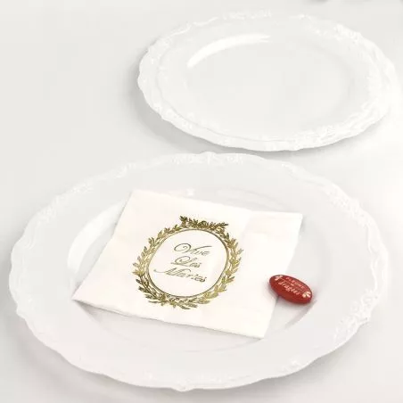 Set 30 Assiette réutilisable Manathan - Banche Set 30 Assiette réutilisable Manathan - Banche