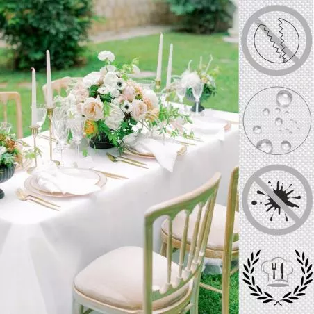 Arrivage - Nappe luxe rectangle anti-tache - 150 x 250 cm Arrivage - Nappe luxe rectangle anti-tache - 150 x 250 cm
