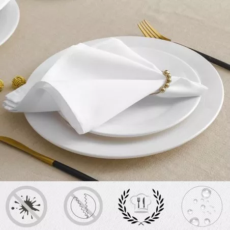6 Serviette de table tissu traité anti tache - 40 x 40 cm 6 Serviette de table tissu traité anti tache - 40 x 40 cm