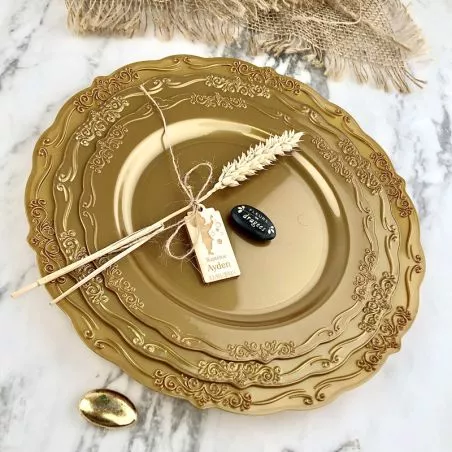 Set 30 Assiette réutilisable Manhattan - Doré Set 30 Assiette réutilisable Manhattan - Doré