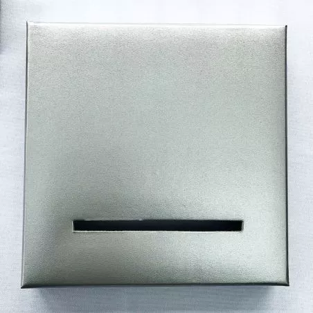 Urne Transparente prestige - Cuir Argent Urne Transparente prestige - Cuir Argent