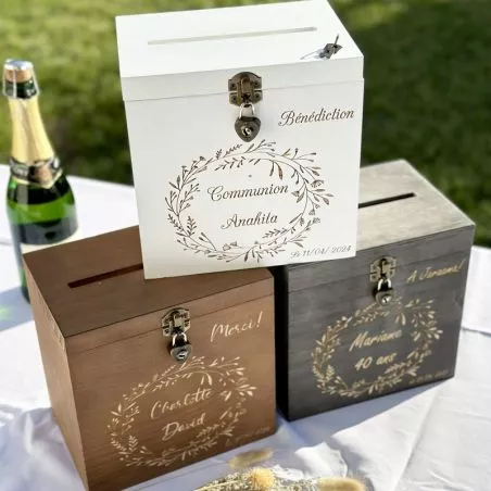 Urne anniversaire personnalisée avec Cadenas Urne anniversaire personnalisée avec Cadenas