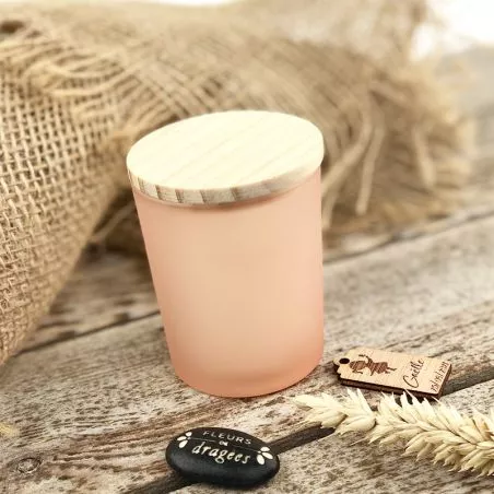 Bougies couvercle Bois effet Givré - Blush Bougies couvercle Bois effet Givré - Blush