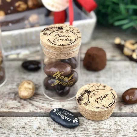 Boite remerciement chocolat Noël personnalisée - Individuelle Boite remerciement chocolat Noël personnalisée - Individuelle