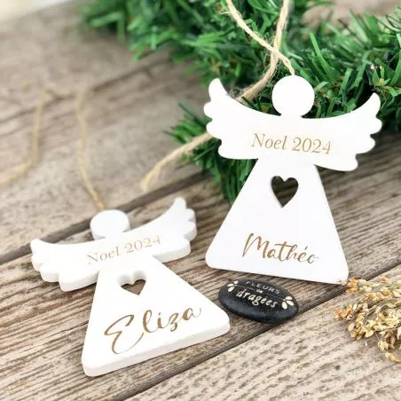 Boule de noël personnalisée - Ornement Ange Boule de noël personnalisée - Ornement Ange