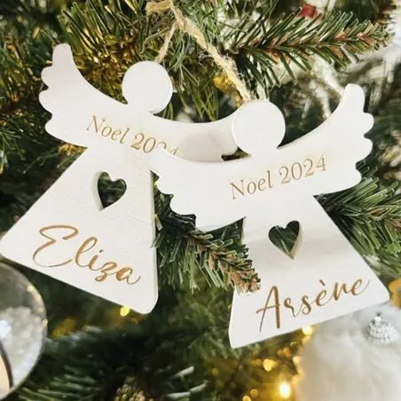 Boule de noël personnalisée - Ornement Ange Boule de noël personnalisée - Ornement Ange