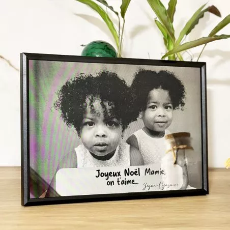 Miroir photo gravé noël pas cher A4 21x30cm Miroir photo gravé noël pas cher A4 21x30cm