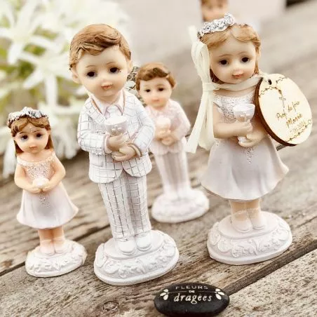 Figurine communion fille et garçon - 11cm Figurine communion fille et garçon - 11cm