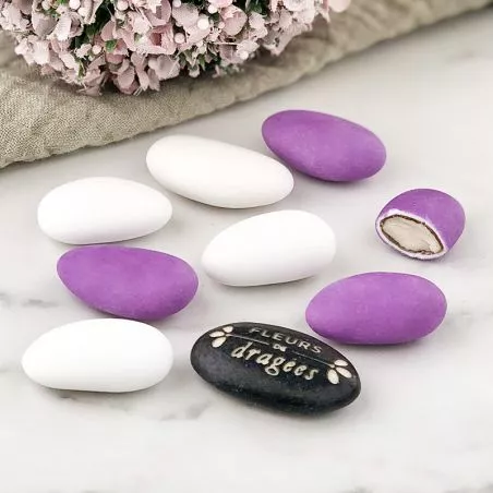 Dragées aux Amandes Blanc/Parme Dragées aux Amandes Blanc/Parme
