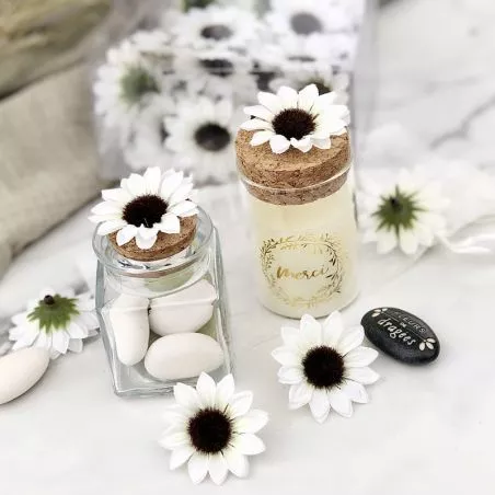 (75 pièces) Tête Marguerite tissu DIY coller (75 pièces) Tête Marguerite tissu DIY coller