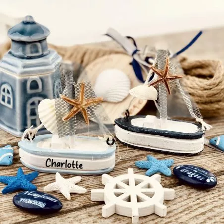 Petit bateau déco cadeau d'invité Petit bateau déco cadeau d'invité