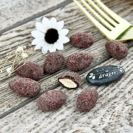 Cœur amande chocolat et Framboise Poudrée Cœur amande chocolat et Framboise Poudrée
