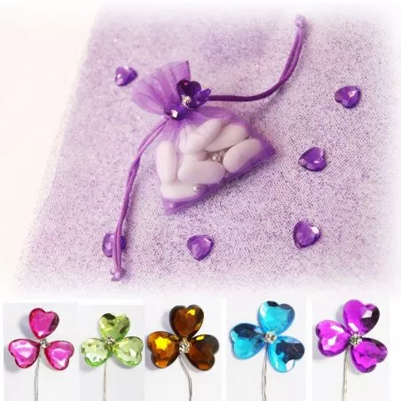 Fleur Coeur Cristal x6 Fleur Coeur Cristal x6
