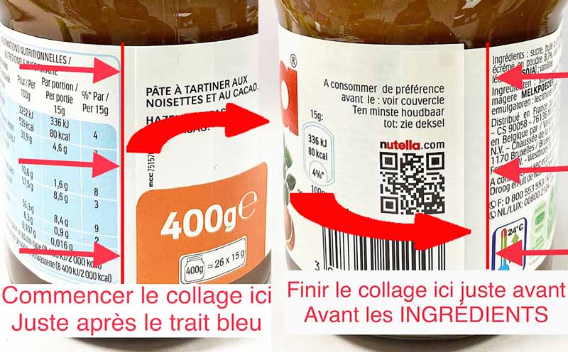 Calendrier de l'avent photo personnalisé Nutella - Personnaliser avec votre  texte ou prénom